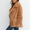 thumbnail image 3 of Fuzzy Fleece Jacket Women Winter Warm Thick Sherpa Lapel Cardigan Coat Casual Fashion Long Sleeve Solid Color Plush Jacket Outwear, 3 of 5