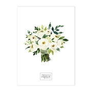 Truly Inspired Paper Co. Invitations, Soft White Florals, 25 Pack, 5x7 Inch