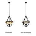 thumbnail image 5 of Chloe Lighting Farmhouse 4-Light Metal Two-Toned Pendant in Black, 5 of 8