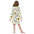 thumbnail image 7 of FORMRS Niños Bathrobe Unisex Hooded Robe Soft Plush Pajamas Sleepwear, Size 2-3T, Sunflower Pattern, 7 of 7