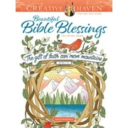 JESSICA MAZURKIEWICZ Adult Coloring Books: Religious: Creative Haven Beautiful Bible Blessings Coloring Book (Paperback)