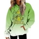 thumbnail image 2 of Sudadera de manga larga con capucha del Grinch para mujer, de algodón, con bolsillo, para mujer, color verde, talla XL, 2 of 7