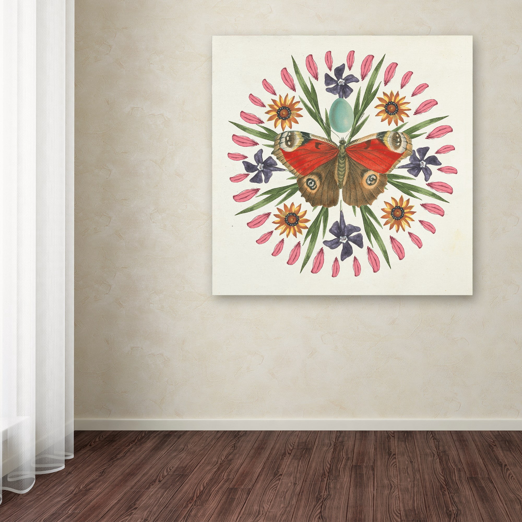 Trademark Fine Art 'Butterfly Mandala II' Canvas Art by Wild Apple Portfolio