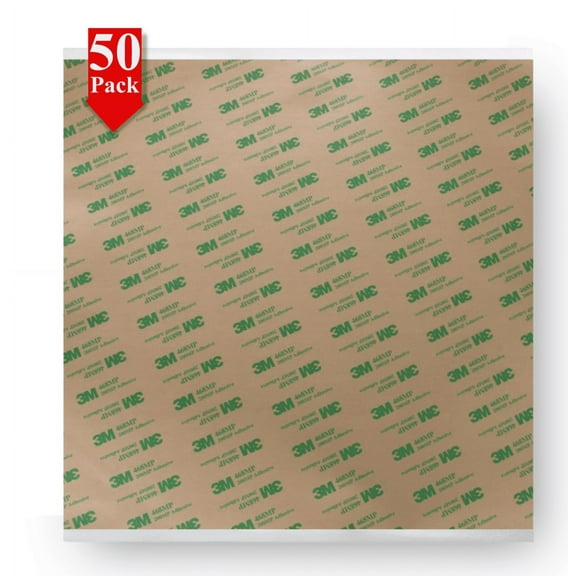 Wilbur’s Finest 3M 468MP Double Sided Adhesive Transfer Tape Sheets 12” x 12” (50 Pack)