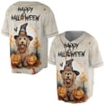 thumbnail image 3 of Happy Halloween Goldendoodle Witches Hat Pumpkin Carving All Over Print 3D Baseball Shirt Doodle Dog Lover Gifts Idea Softball Sport - 02019, 3 of 6