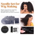 thumbnail image 3 of LOLIPPYY 1Set Black Hair Extensions Clip Pin Set with T Needles and U Shape Clips for Professional Wig Use, 3 of 8