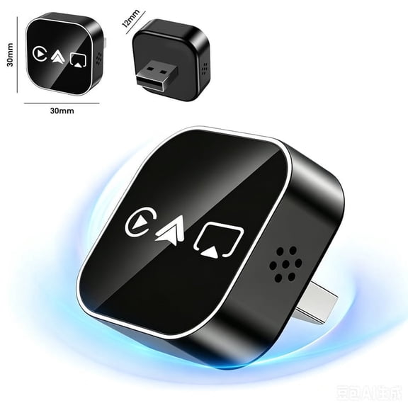 Zayman 2-in-1 Wireless CarPlay & Android Auto Adapter, Wired to Wireless Mini USB Dongle Plug and Play, Auto Reconnect Car Media Converter for iOS 10 iPhone & Android 11 Smartphones