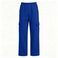 thumbnail image 6 of BXJX Boys Cargo Sweatpants, Elastic Waist Multi‑Pocket School Straight Leg Kids Casual Pants Blue Size 7-8 T, 6 of 6