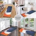 thumbnail image 6 of Yayeee Runner Rug for Bedroom 2'x6' Machine Washable Hallway Non Slip Mat, Blue Abstract Wavy, 6 of 8