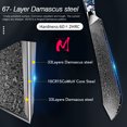 thumbnail image 3 of Kitchen Knives Stainless Steel Japanese Chef Knife Damascus Cleaver Santoku Steak Utility Paring Knifes with Unique Shell Handle with Giftbox, 3 of 7