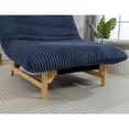 thumbnail image 3 of Bean Bag Chair for Adults with Down Filling Accent Armless Lazy Sofa Comfy Lounge Chairs, Sleeper Reading Chair for Living Room, Blue, 3 of 6