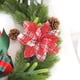 thumbnail image 4 of Flores navideñas de tela tejida para decoración festiva | Adornos artificiales de flor de Pascua para coronas de árbol de Navidad | Accesorios florales festivos para la decoración navideña del hogar, 4 of 6
