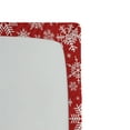 thumbnail image 3 of Ambesonne Holiday Fitted Sheet, Christmas Snowflakes Winter, King Size, White and Vermilion, 3 of 3