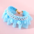 thumbnail image 4 of Collar de encaje para mascotas, colores brillantes, ajustable, estilo chinoiserie, para gatos pequeños, perros, azul, talla S, 20-25 cm (7,9-9,8 pulgadas), 4 of 5