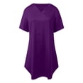 thumbnail image 6 of Kingdiese Womens Satin Sleepshirt Short Sleeve Nightgown Loose Fit Night Dress Summer Womens Bed Jackets, Size L, 6 of 7