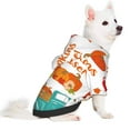 thumbnail image 2 of Goofa Fall Pumpkins Pattern Small Dog Sweater Hoodies Pet Grey Hooded Soft Fleece Sweatshirts with Pocket Fall Winter Puppy Cat Sweaters Warm Clothes-X-Small, 2 of 8