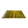 thumbnail image 2 of Ahgly Company Machine Washable Indoor Rectangle Oriental Yellow Industrial Area Rugs, 3' x 5', 2 of 4