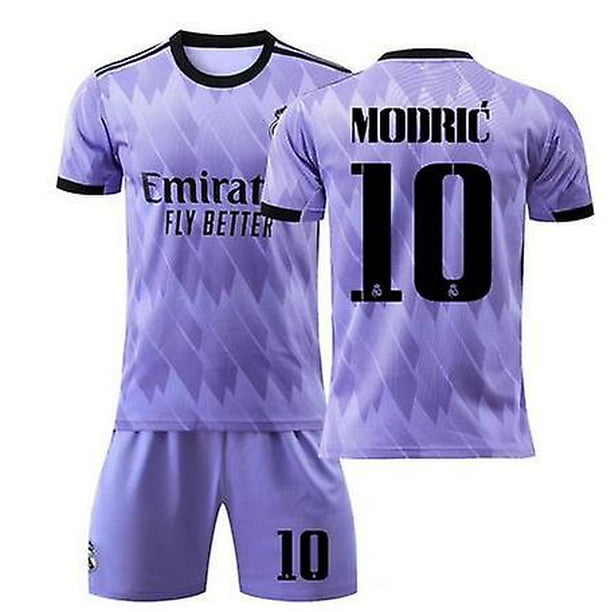 SPurple 10 Men's And Wobrand Men's Football Jerseys Suit 10 # Modric 9 # Benzema 8 # Kroos 7 # Hazard Juego de uniformes de fútbol de entrenamiento deportivo para niños esquí esquí Gafas de esquí