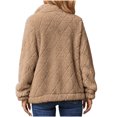 thumbnail image 4 of Women Sherpa Jackets Fleece Fuzzy Winter Coats Faux Fur Casual Long Sleeve Lapel Jacket Fashion Fall Outfits Outerwear, 4 of 4