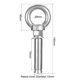 thumbnail image 3 of Tornillo de ojo de expansión Uxcell M12x100 con anillos y tuercas de ojo crudos 2 piezas, 3 of 4