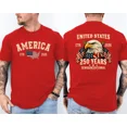 thumbnail image 5 of Bald Eagle 250 Years American Flag 250th Anniversary, USA Front & Back T-Shirt, 2-sided shirt, 5 of 8