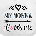 thumbnail image 4 of Inktastic My Nonna Loves Me Girls Girls Baby Bib, 4 of 4