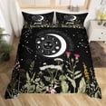 thumbnail image 1 of Juego de Funda Nórdica Infantil Estrellas Espacio Psicodélico Funda Nórdica Niños Adolescentes Negro, 1 of 6