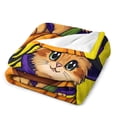 thumbnail image 3 of GXFC Halloween Cat Witch Pumpkin blanket, comfortable and soft, warm casual blanket, printed design, winter sofa dormitory home decoration, must-have travel product. Size is 60x80 inches., 3 of 9