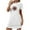 White, variant on Tnhcen Women's Cute Chest Print Crewneck Short Sleeve One-Piece Sleepwear Dress | S-2XL | Polyester Spandex Loungewear