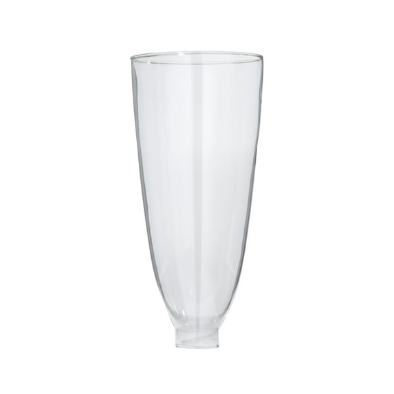 B&P Lamp® Large Clear Glass Colonial Style Lamp Shade (10 3/8 Inch Height) for Vintage and Antique Style Globes
