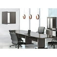 thumbnail image 6 of 8ft - 16ft Modern Designer Conference Room Table and Chairs Set (10ft Table & 8 Chairs (Black Base), Textured Driftwood), 6 of 6
