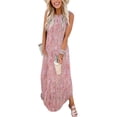 thumbnail image 1 of Vestido largo Zeagoo Floral para mujer, verano 2025, rosa claro, XL, 1 of 6