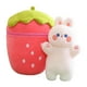 thumbnail image 4 of Lindo juguete de peluche de fresa con forma de animal para coche, juguete decorativo suave para acompañar el sueño. Conejo de 40 cm., 4 of 9