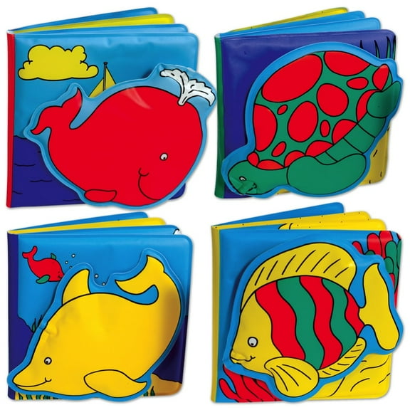 Kaplan Early Learning Company Ocean Animals Vinyl Books - Set of 4
