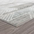 thumbnail image 5 of 2' X 3' Gray Blue And Cream Geometric Distressed Stain Resistant Area Rug, 5 of 8