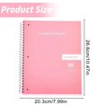 thumbnail image 3 of FENGGHAO College Ruled Notebook Pink 1 Subject Wirebound Journal with Dividers Hardcover Perforated Lined Paper Office Notepad 100 Pages, 3 of 9