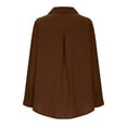 thumbnail image 6 of hotojiny Button Down Shirts for Women Plus Size Cotton Linen Long Sleeve Oversized Blouses Loose Casual Lapel Tops, 6 of 7