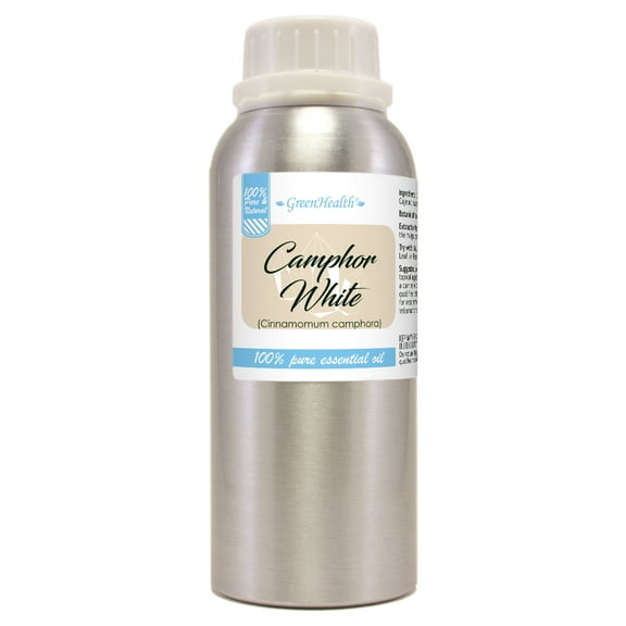 Camphor White Essential Oil 8 fl oz Aluminum Bottle w/ Cap - GreenHealth