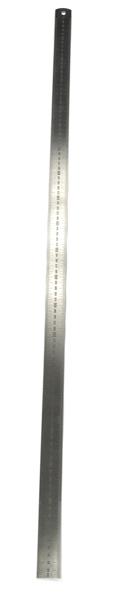 1 Meter Stainless Steel Ruler with Stamped Centimeter and Millimeter Graduations - Eisco Labs