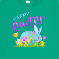 thumbnail image 4 of Inktastic Happy Easter Blue Bunny and Eggs in Grass Boys or Girls Baby T-Shirt, 4 of 5