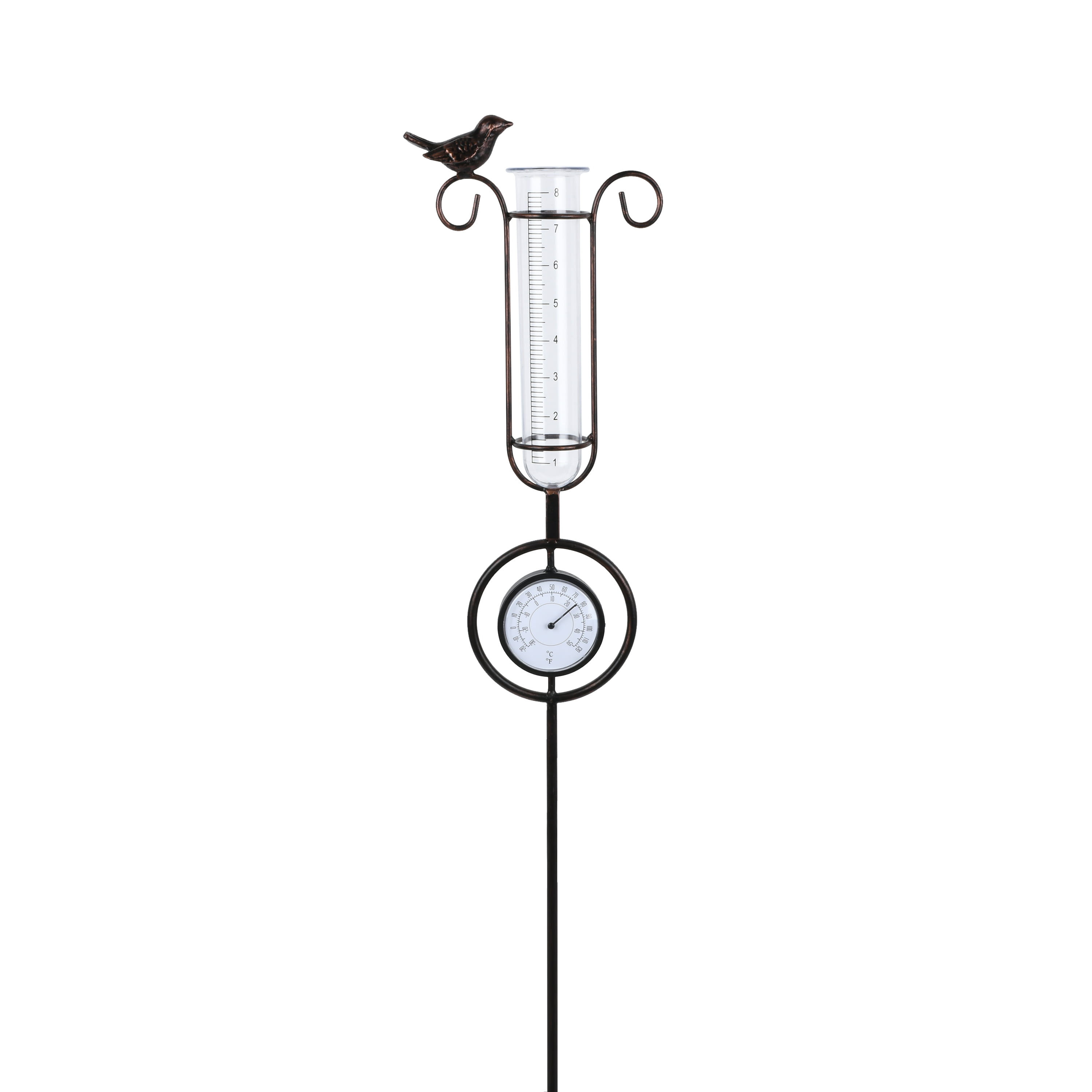 MUMTOP 38H Outdoor Thermometer Garden Stake Metal with Bee