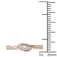 thumbnail image 4 of 1/5 Carat T.W. Diamond Bypass Three-Stone 10kt Rose Gold Engagement Ring, 4 of 5