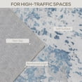 thumbnail image 3 of HOMCOM Machine Washable Area Rug 5x7, Non-Slip Modern Abstract Floor Cover Foldable Carpet for Living Room, Bedroom, Dining Room, Blue, 3 of 9