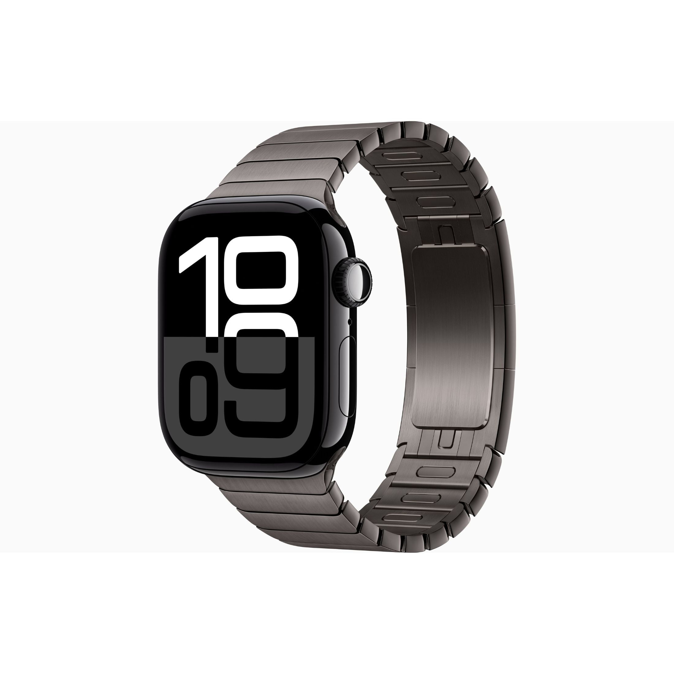 Restored Apple Watch Series 10 GPS + Cellular 42MM Jet Black Aluminium Case with Stainless Steel Slate Link Bracelet (Refurbished)