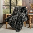 thumbnail image 4 of Faux Fur Blanket Tie-Dye Dark Gray Twin Size - Big Bubble Rabbit Fluff Throw for Couch Small Fluffy Fuzzy Cozy Thick Furry Plush Shaggy Blankets 108x90 Inches, 4 of 19