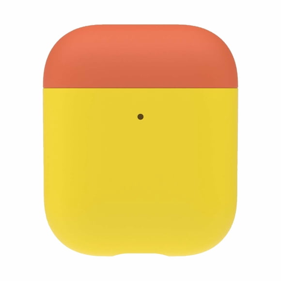 Funda para Air Pods Dual Cap Silicon Juego De Tapas 360 Amarillo Power Support Dual Cap /Amarillo