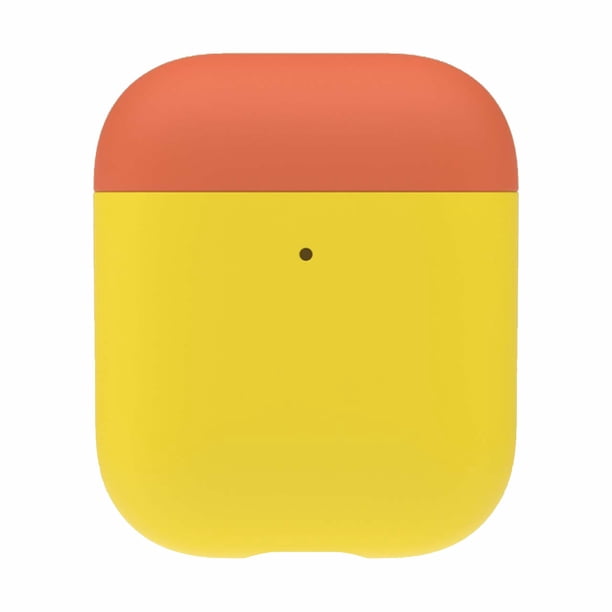 Funda para Air Pods Dual Cap Silicon Juego De Tapas 360 Amarillo Power Support Dual Cap /Amarillo