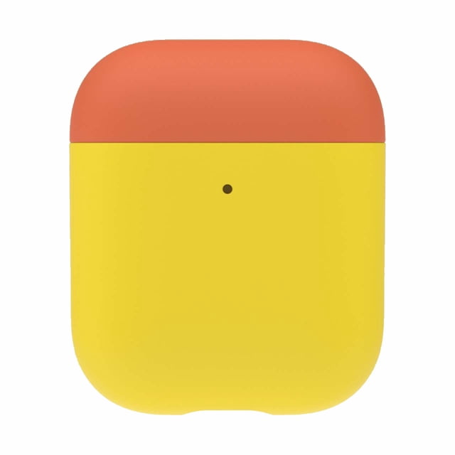Funda para Air Pods Dual Cap Silicon Juego De Tapas 360 Amarillo Power Support Dual Cap /Amarillo