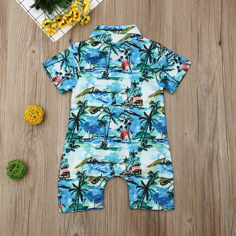 Hawaiian shop baby romper