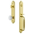 thumbnail image 3 of Grandeur 844175 Arc Solid Brass Rose Keyed Entry Single Cylinder Full Plate "F" Grip, 3 of 5
